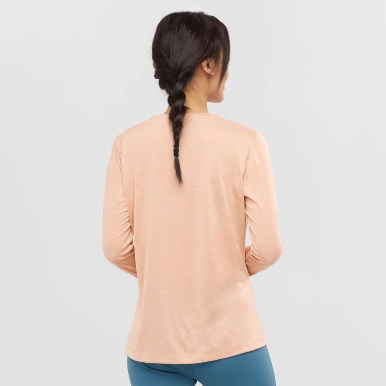 Apricot Salomon Agile Long Sleeve Women's T-Shirts | PH 95461O